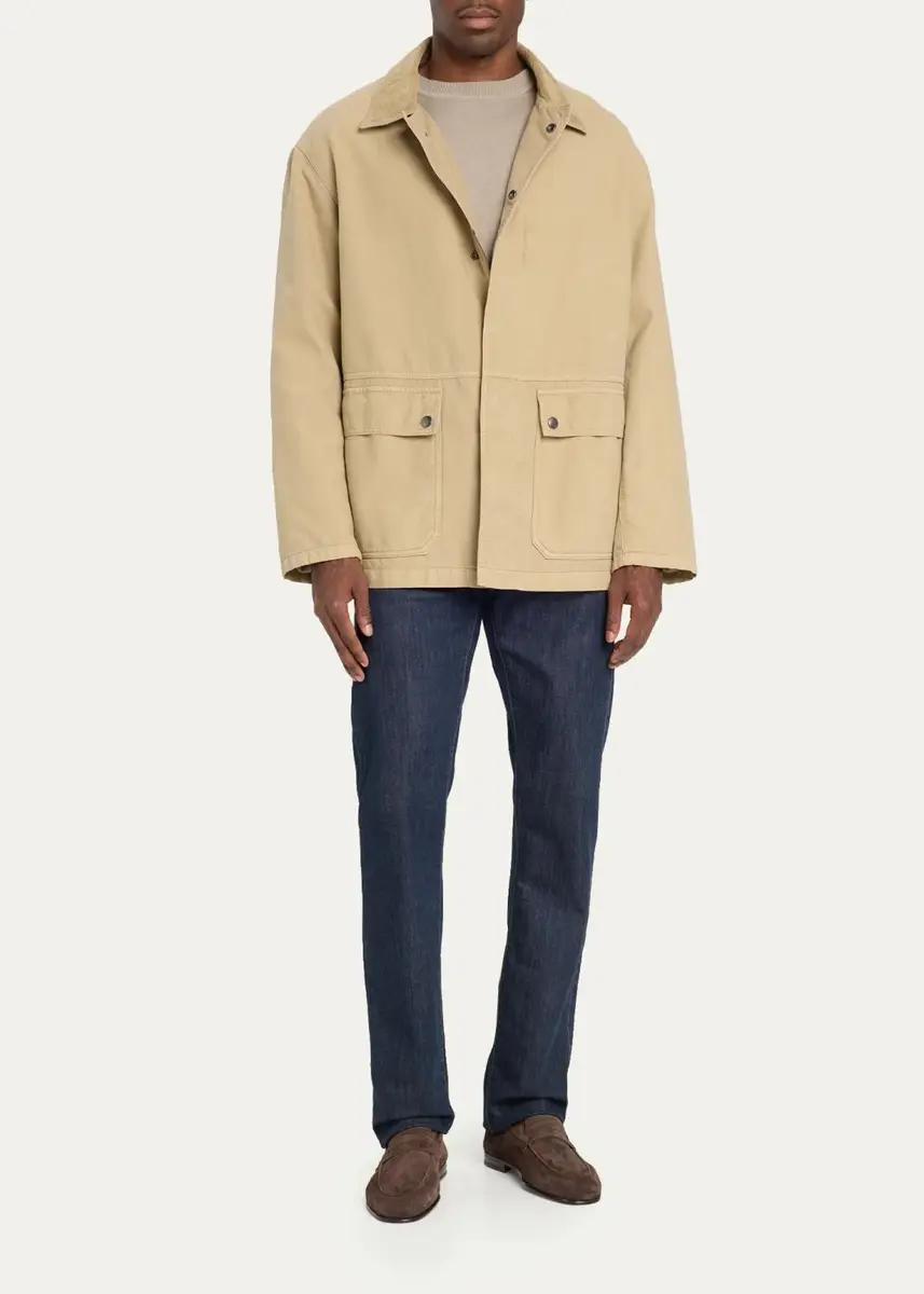 Bergdorf Goodman Men's Water-Resistant Suede Leather-Sole Penny Loafers | Thumbnail 3 Bergdorf Goodman Men's Water-Resistant Suede Leather-Sole Penny Loafers | Thumbnail 3