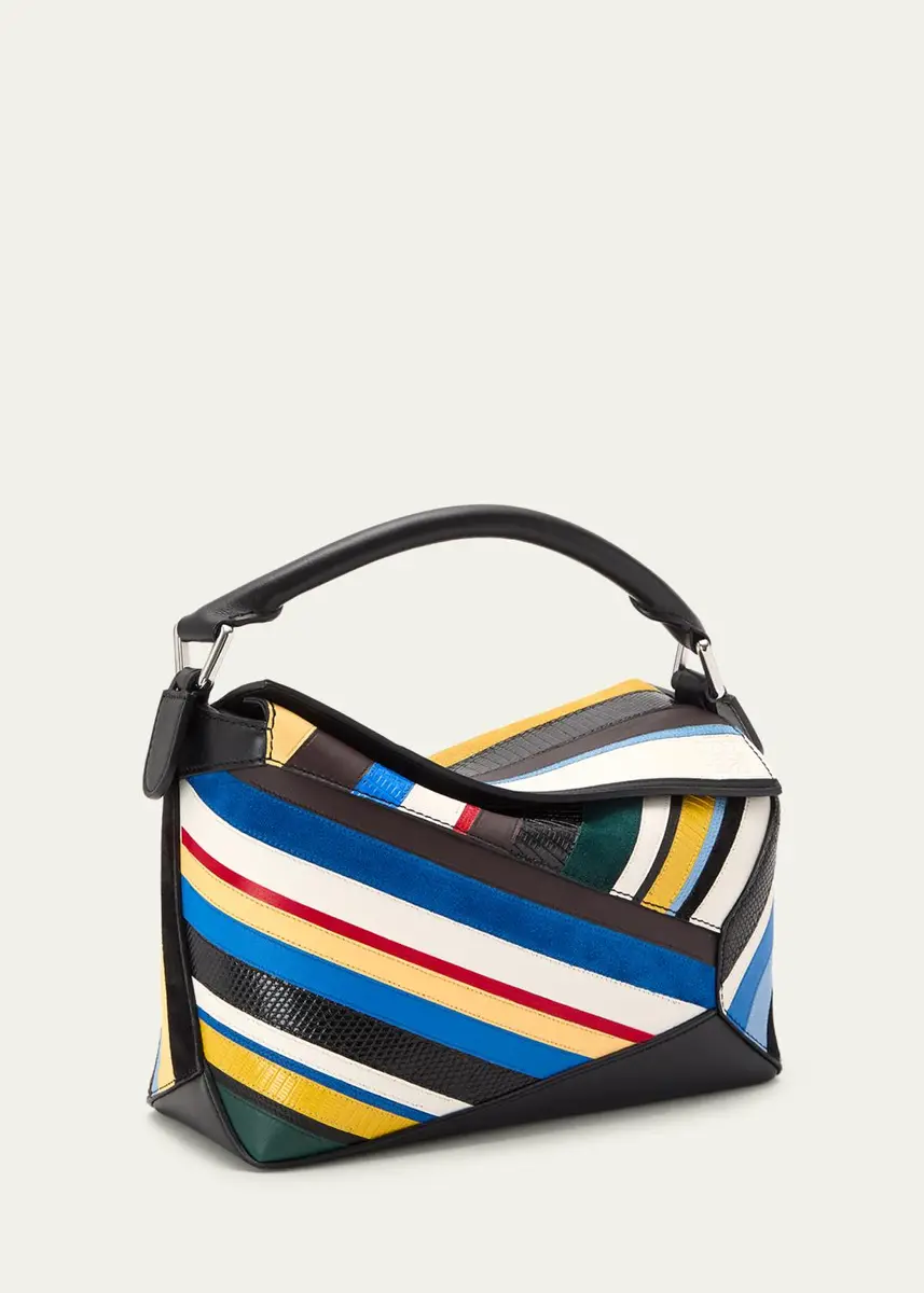 Loewe Puzzle Edge Small Top-Handle Bag in Mixed Leather | Thumbnail 2 Loewe Puzzle Edge Small Top-Handle Bag in Mixed Leather | Thumbnail 2