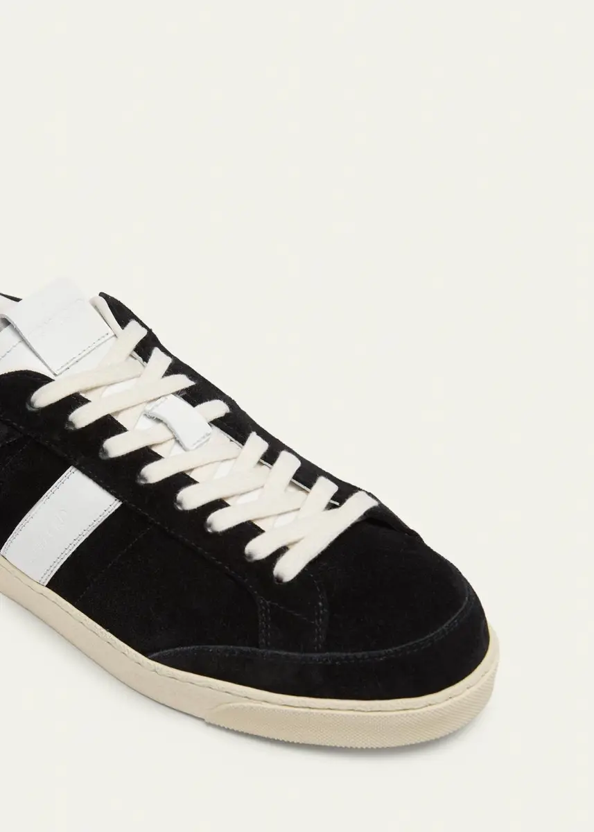 Tom Ford Men's Blake Suede Low-Top Sneakers | Thumbnail 5