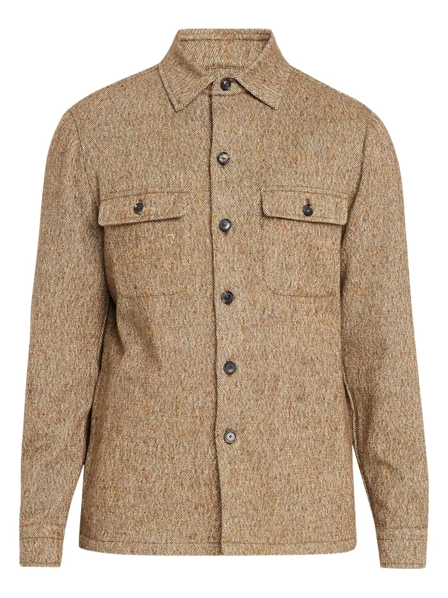 Cesare Attolini Men's Cashmere Donegal Shirt Jacket