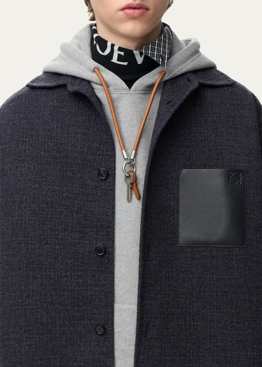 Loewe Men's Wool-Blend Overshirt | Thumbnail 5