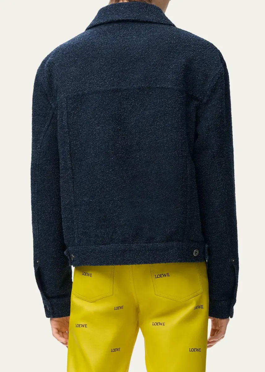 Loewe Men's Textured Trucker Jacket | Thumbnail 3 Loewe Men's Textured Trucker Jacket | Thumbnail 3