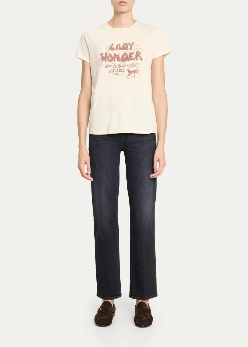 Mother The Rambler Zip Sneak Straight-Leg Jeans | Thumbnail 2