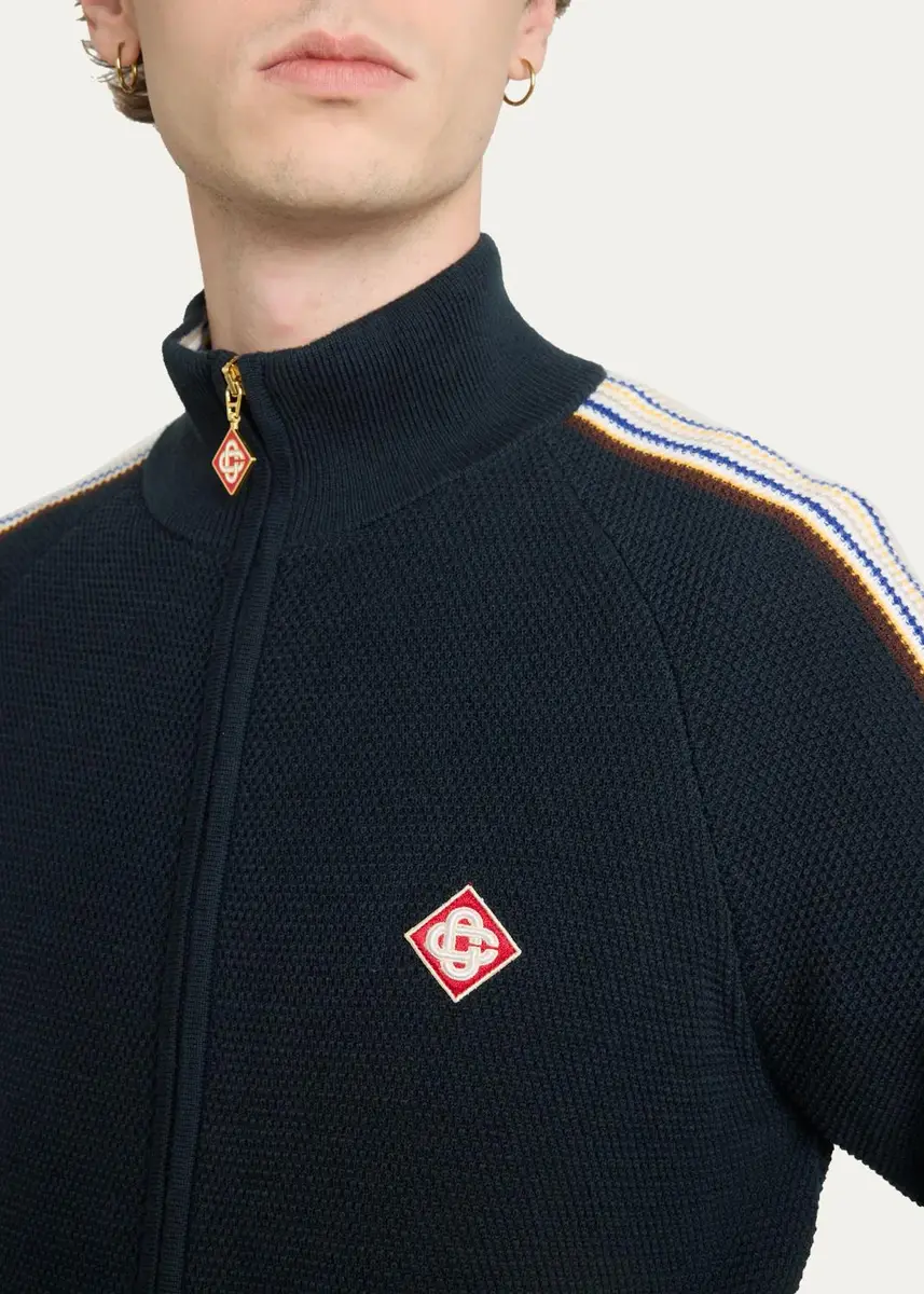 Casablanca Men's Cafe Culture Wool Track Jacket | Thumbnail 5 Casablanca Men's Cafe Culture Wool Track Jacket | Thumbnail 5