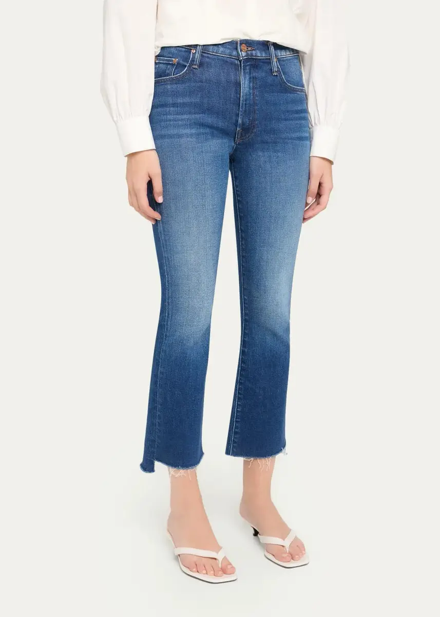 Mother The Insider Frayed Bootcut Ankle Jeans | Thumbnail 4 Mother The Insider Frayed Bootcut Ankle Jeans | Thumbnail 4