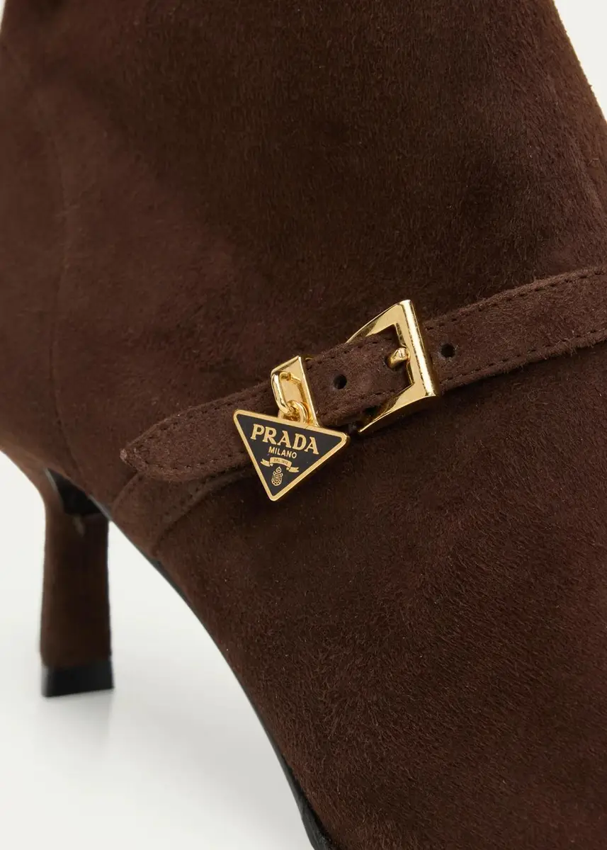 Prada 55mm Triangle Logo Suede Ankle Boots | Thumbnail 5 Prada 55mm Triangle Logo Suede Ankle Boots | Thumbnail 5
