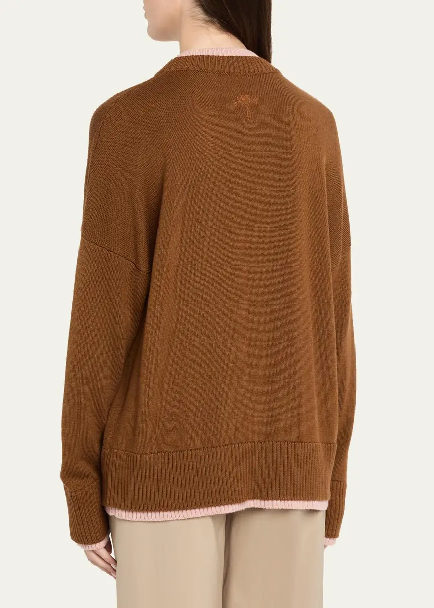 Plan C Layered Wool Crewneck Sweater | Thumbnail 3 Plan C Layered Wool Crewneck Sweater | Thumbnail 3