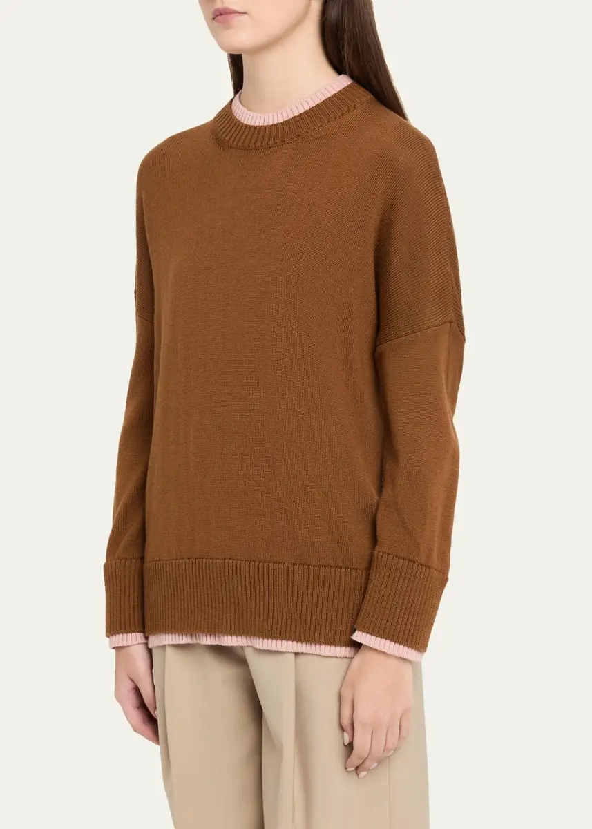 Plan C Layered Wool Crewneck Sweater | Thumbnail 4 Plan C Layered Wool Crewneck Sweater | Thumbnail 4