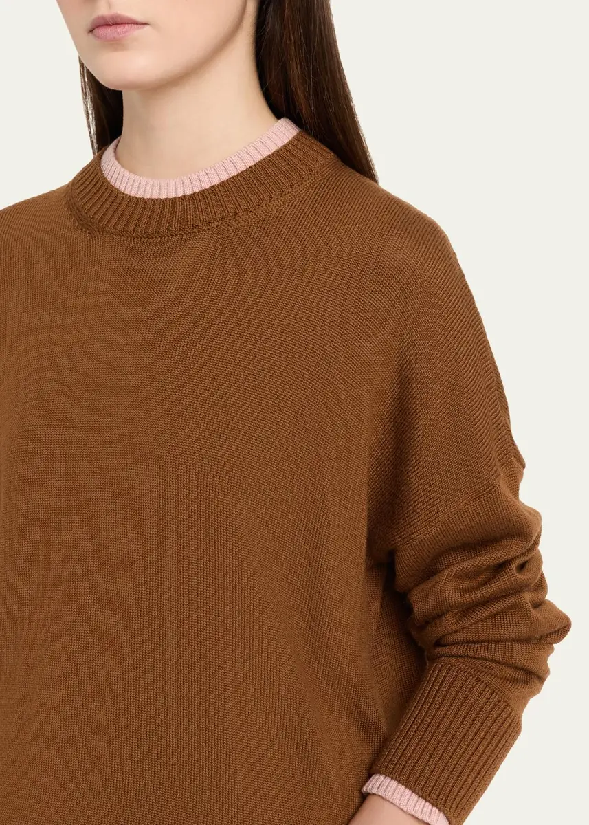 Plan C Layered Wool Crewneck Sweater | Thumbnail 5 Plan C Layered Wool Crewneck Sweater | Thumbnail 5