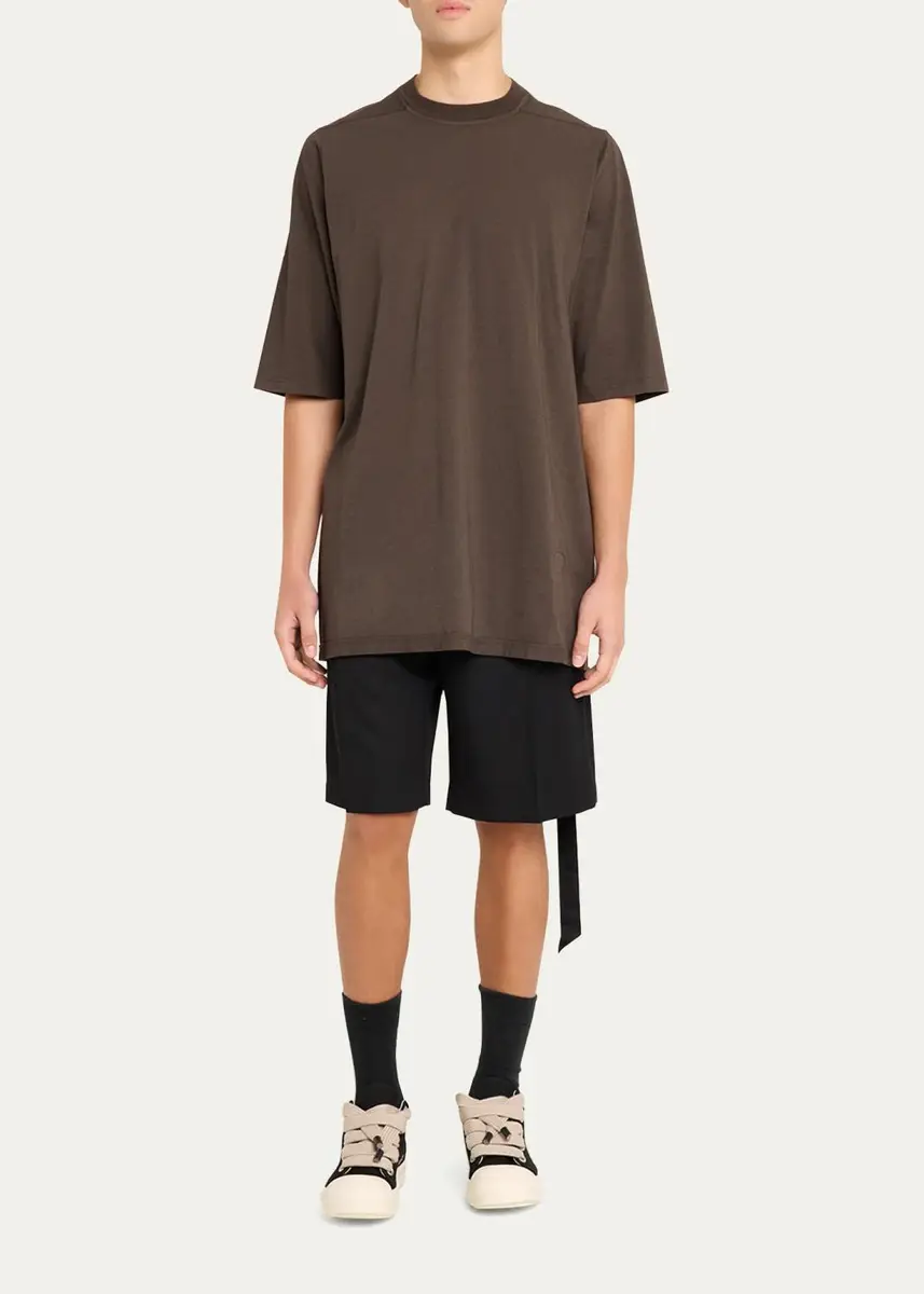 DRKSHDW RICK OWENS Men's Cotton Longline Crewneck T-Shirt | Thumbnail 2 DRKSHDW RICK OWENS Men's Cotton Longline Crewneck T-Shirt | Thumbnail 2