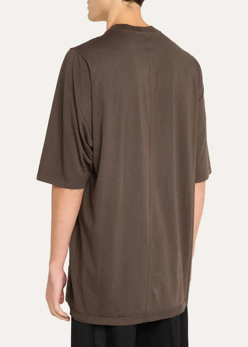 DRKSHDW RICK OWENS Men's Cotton Longline Crewneck T-Shirt | Thumbnail 3 DRKSHDW RICK OWENS Men's Cotton Longline Crewneck T-Shirt | Thumbnail 3