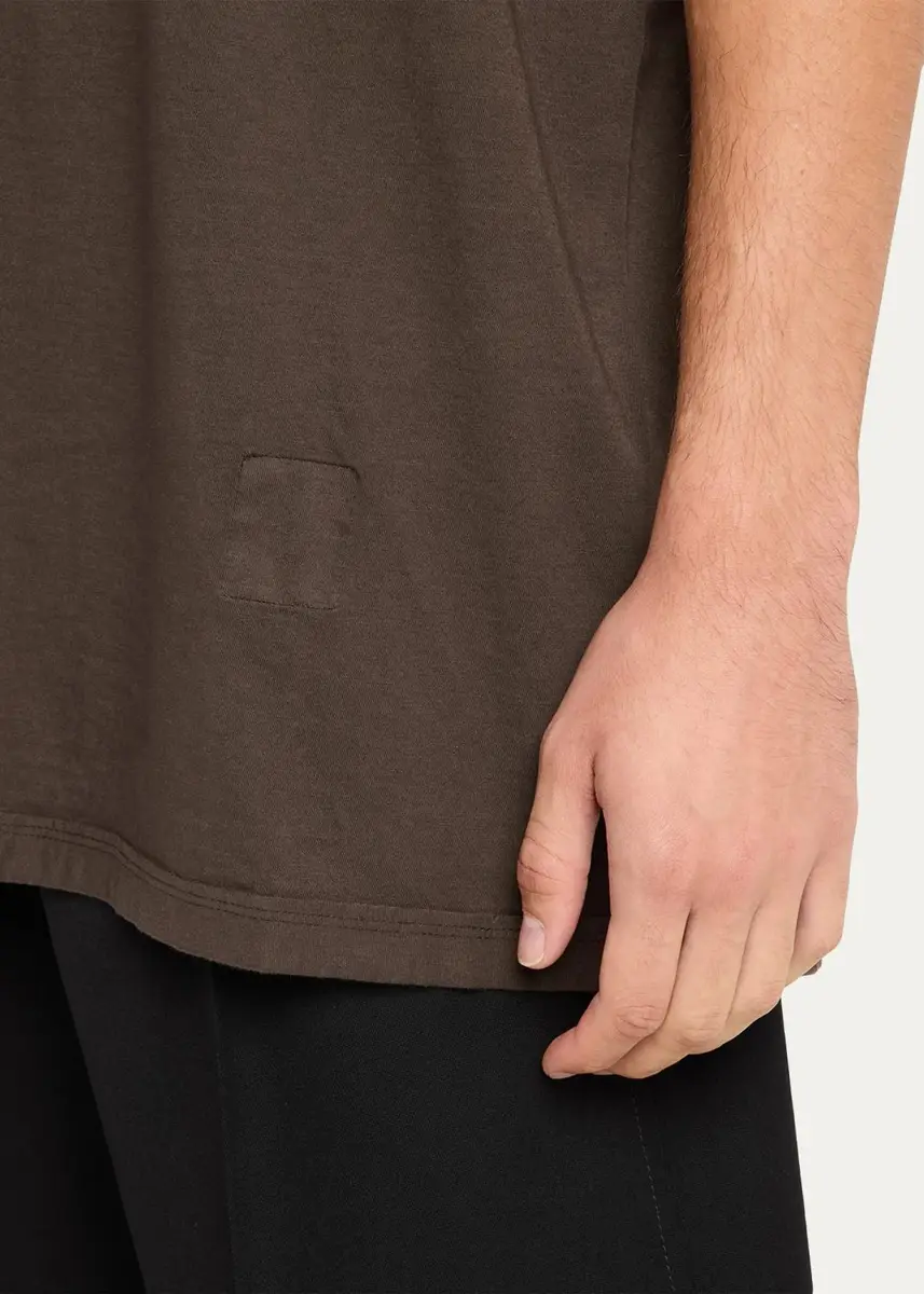 DRKSHDW RICK OWENS Men's Cotton Longline Crewneck T-Shirt | Thumbnail 5 DRKSHDW RICK OWENS Men's Cotton Longline Crewneck T-Shirt | Thumbnail 5