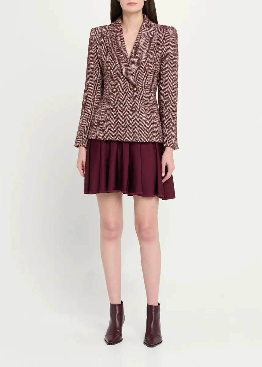 L'Agence Karima Herringbone Cinched Blazer | Thumbnail 2
