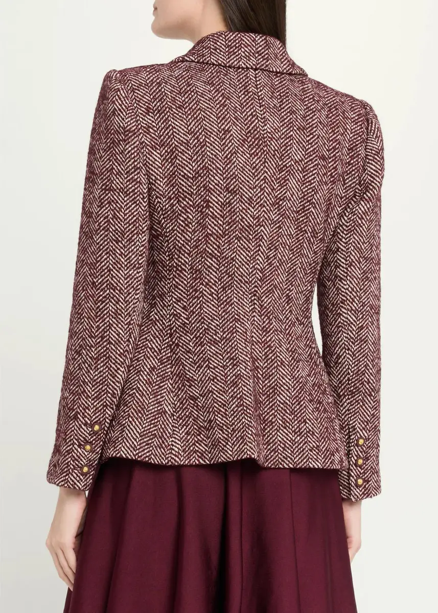 L'Agence Karima Herringbone Cinched Blazer | Thumbnail 3