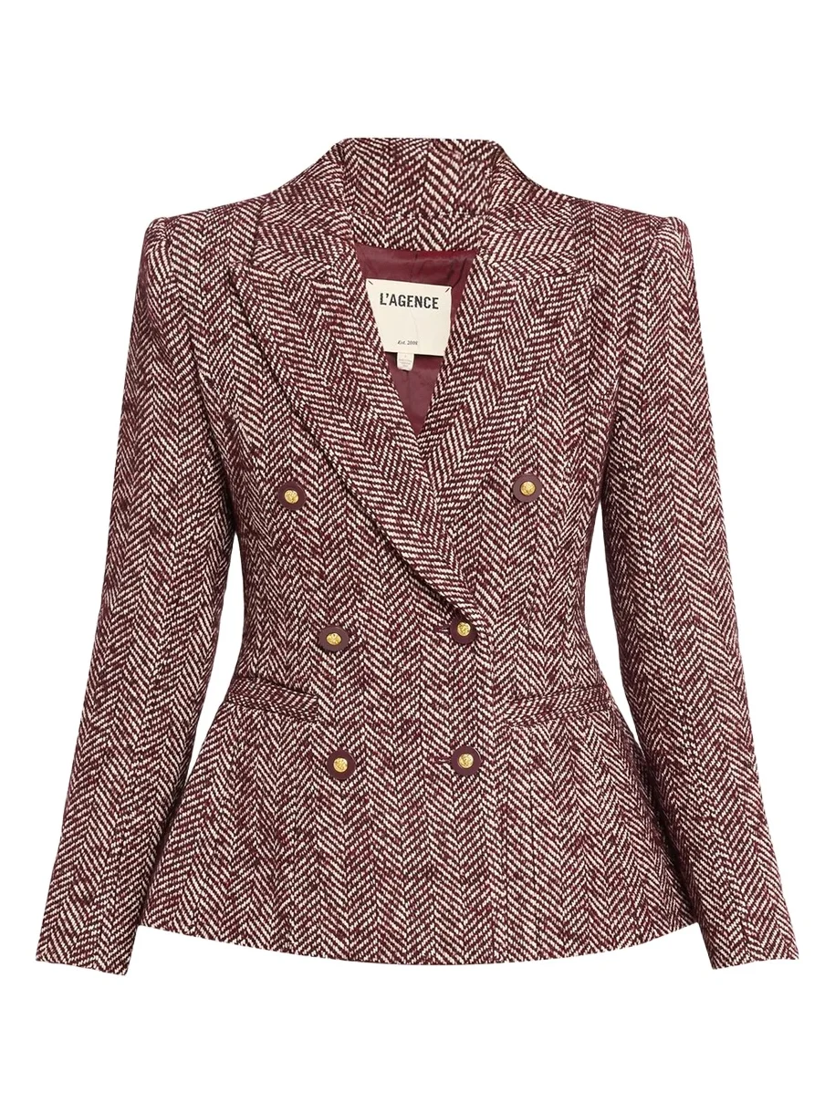 Karima Herringbone Cinched Blazer Karima Herringbone Cinched Blazer