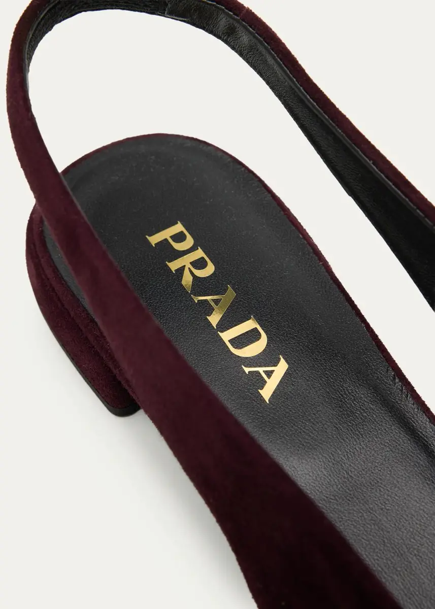 Prada Suede Slingback Flats | Thumbnail 5 Prada Suede Slingback Flats | Thumbnail 5