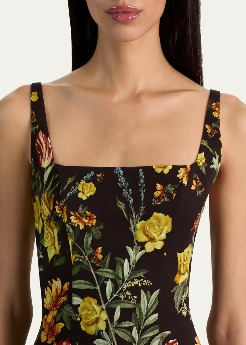 Alice + Olivia Julia Floral Print Mini Dress | Thumbnail 5 Alice + Olivia Julia Floral Print Mini Dress | Thumbnail 5