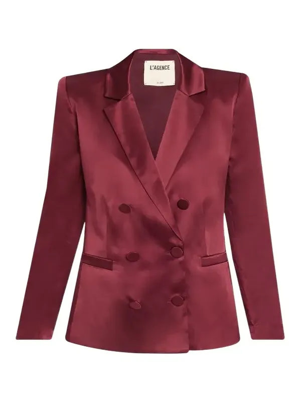 Sena Silk Double-Breasted Blazer Sena Silk Double-Breasted Blazer