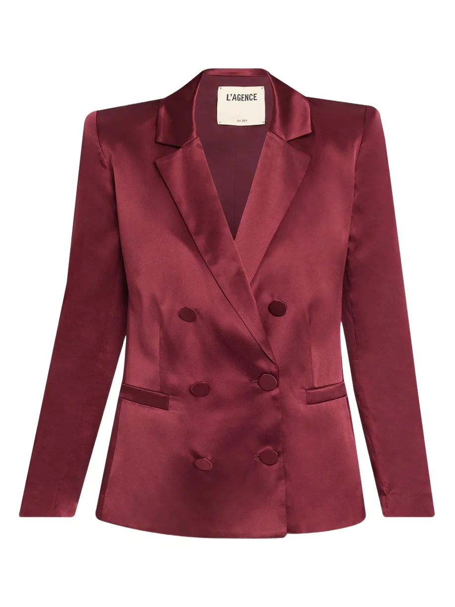 Sena Silk Double-Breasted Blazer Sena Silk Double-Breasted Blazer