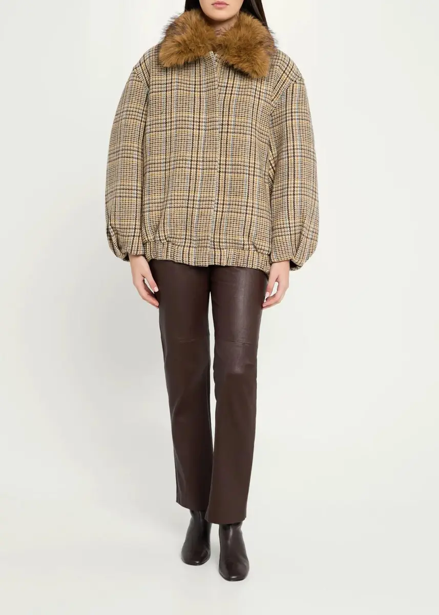 Ronny Kobo Savannah Tweed Faux Fur Collar Jacket | Thumbnail 2 Ronny Kobo Savannah Tweed Faux Fur Collar Jacket | Thumbnail 2