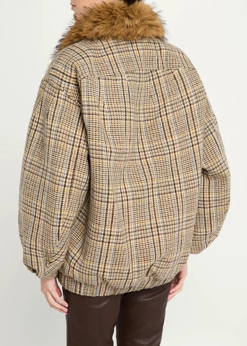 Ronny Kobo Savannah Tweed Faux Fur Collar Jacket | Thumbnail 3 Ronny Kobo Savannah Tweed Faux Fur Collar Jacket | Thumbnail 3