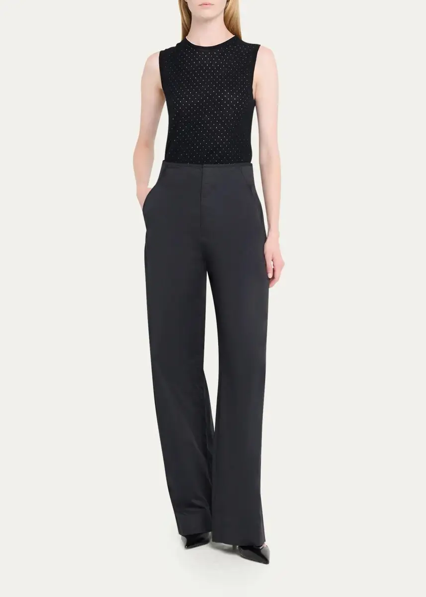 Vince Dotted Wool-Blend Shell Top | Thumbnail 2 Vince Dotted Wool-Blend Shell Top | Thumbnail 2