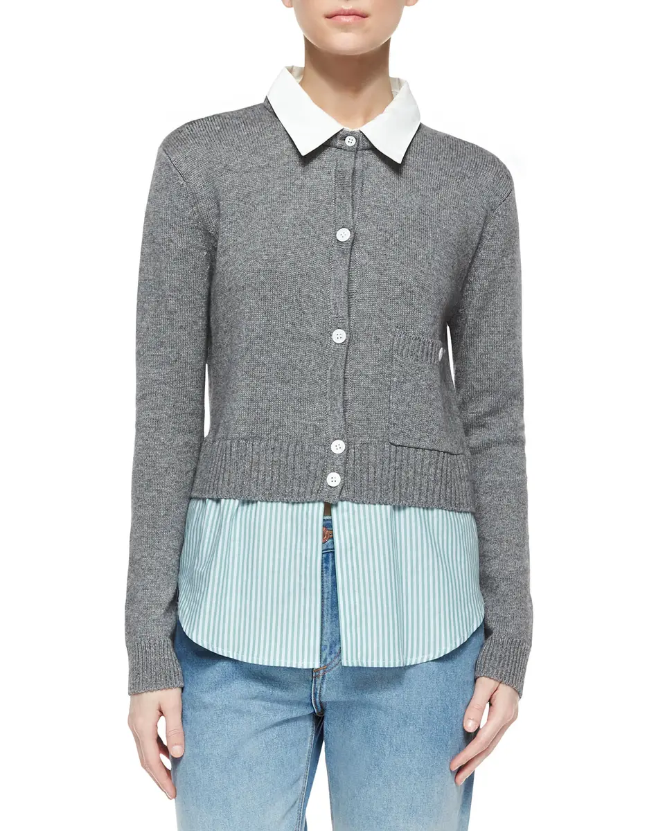 Vince Dotted Wool-Blend Shell Top | Thumbnail 7 Vince Dotted Wool-Blend Shell Top | Thumbnail 7
