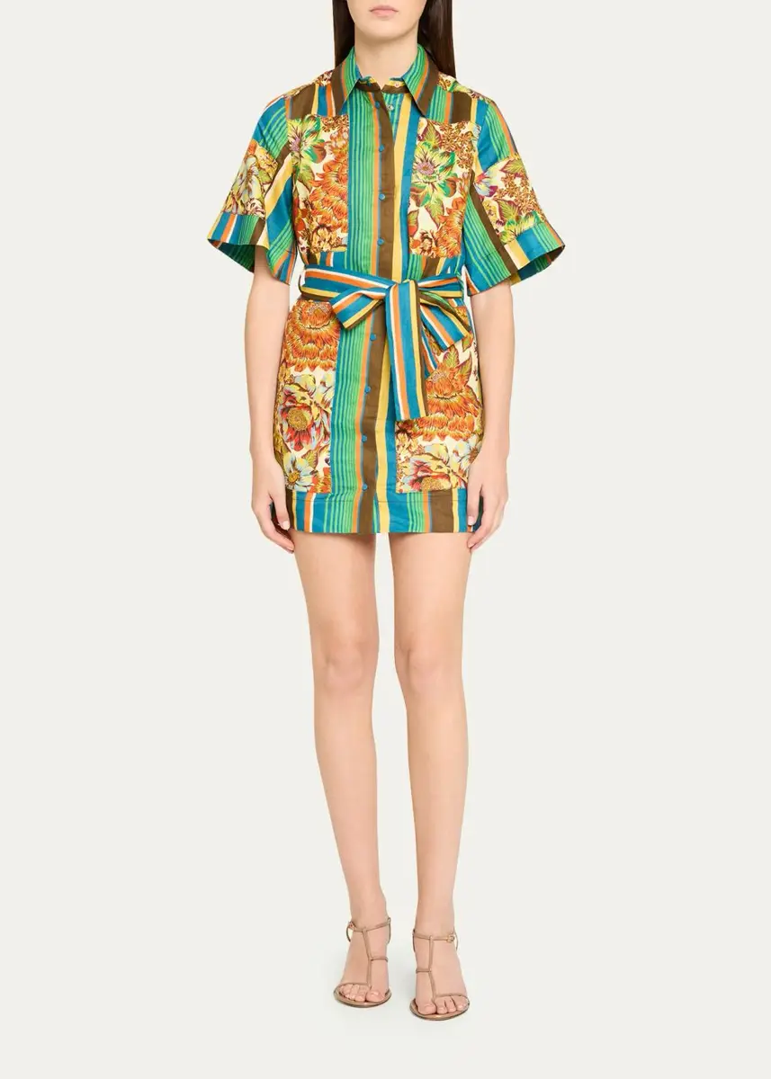 ALÉMAIS Charlie Belted Linen Mini Dress | Thumbnail 2 ALÉMAIS Charlie Belted Linen Mini Dress | Thumbnail 2