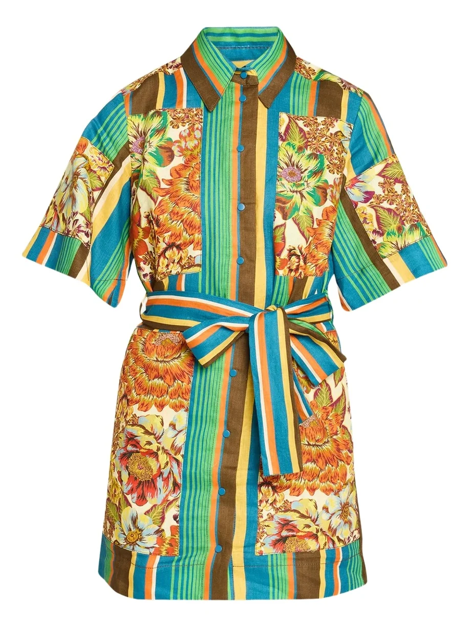 Charlie Belted Linen Mini Dress Charlie Belted Linen Mini Dress