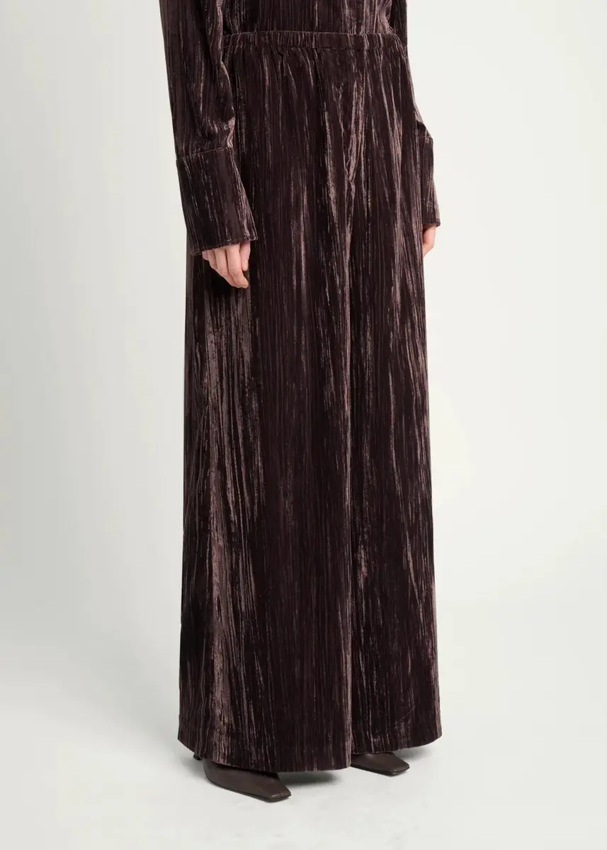 Proenza Schouler White Label Meadow Crushed-Velvet Straight-Leg Pants | Thumbnail 4 Proenza Schouler White Label Meadow Crushed-Velvet Straight-Leg Pants | Thumbnail 4