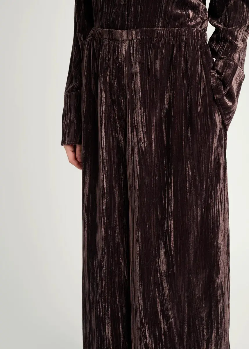 Proenza Schouler White Label Meadow Crushed-Velvet Straight-Leg Pants | Thumbnail 5 Proenza Schouler White Label Meadow Crushed-Velvet Straight-Leg Pants | Thumbnail 5