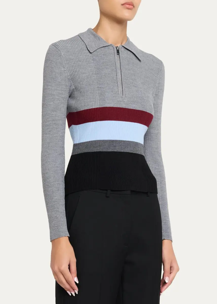 Toccin Faye Colorblock Half-Zip Polo Sweater | Thumbnail 4 Toccin Faye Colorblock Half-Zip Polo Sweater | Thumbnail 4
