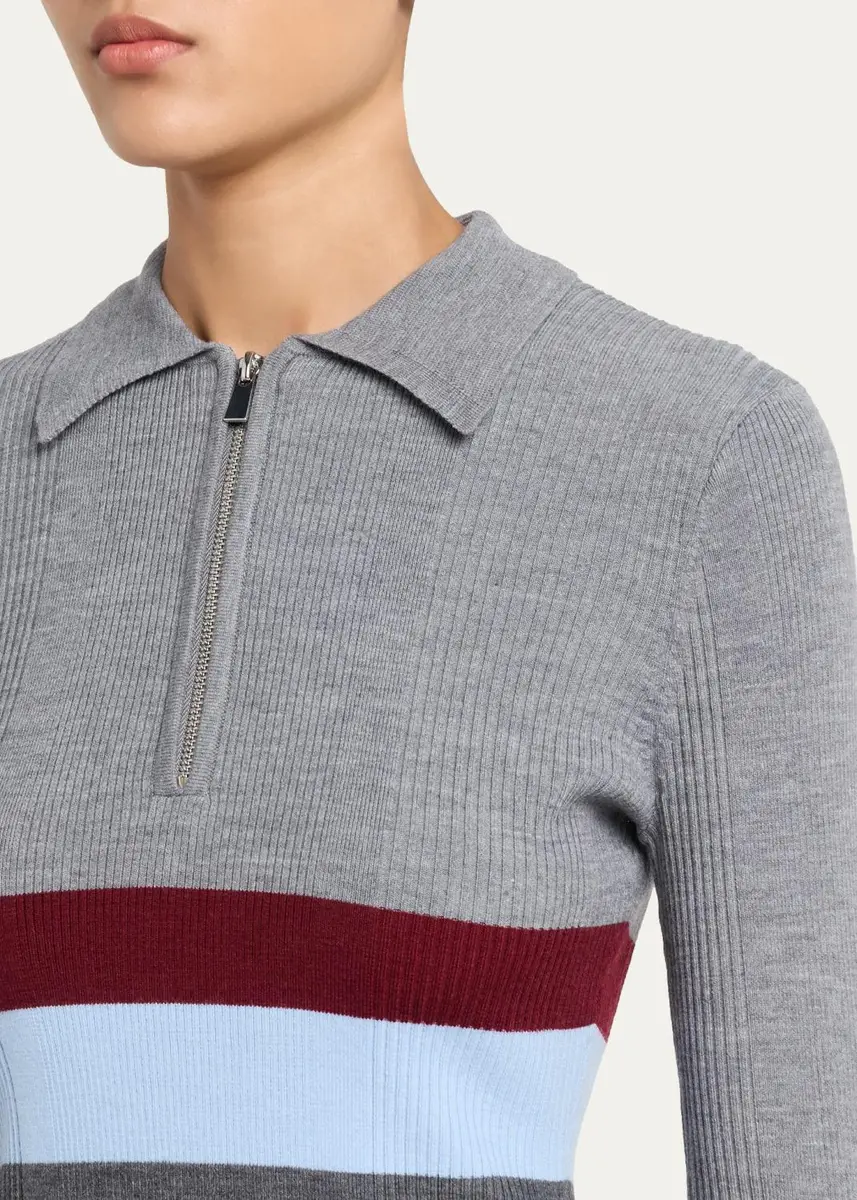 Toccin Faye Colorblock Half-Zip Polo Sweater | Thumbnail 5 Toccin Faye Colorblock Half-Zip Polo Sweater | Thumbnail 5
