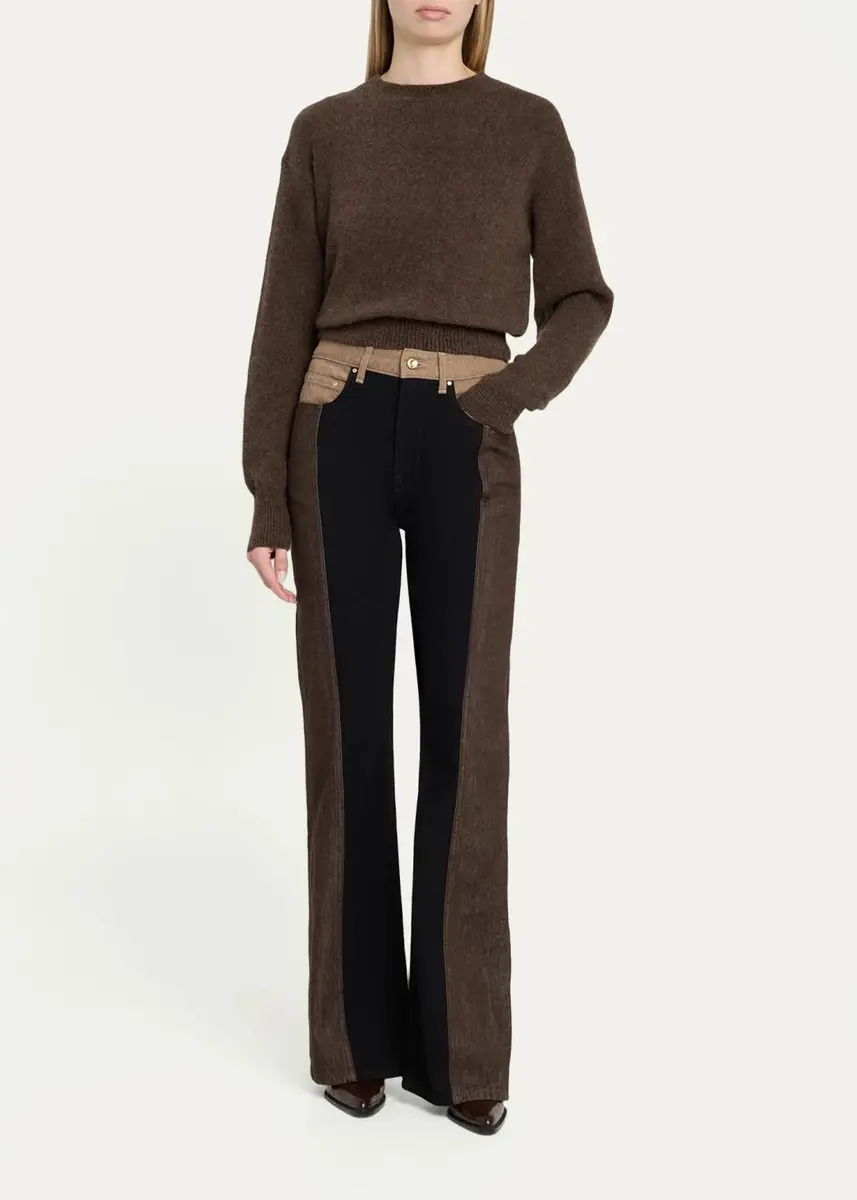 OSSOU Jane Colorblocked Straight-Leg Jeans | Thumbnail 2 OSSOU Jane Colorblocked Straight-Leg Jeans | Thumbnail 2