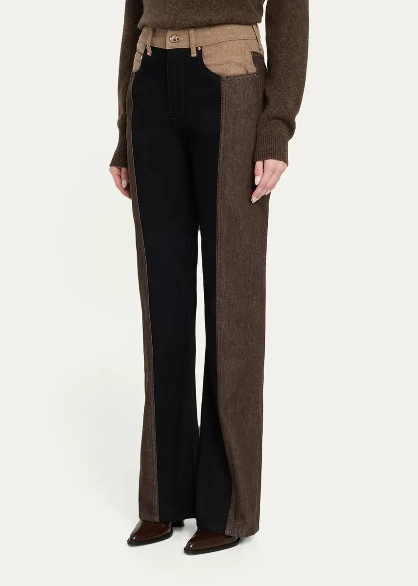 OSSOU Jane Colorblocked Straight-Leg Jeans | Thumbnail 4 OSSOU Jane Colorblocked Straight-Leg Jeans | Thumbnail 4