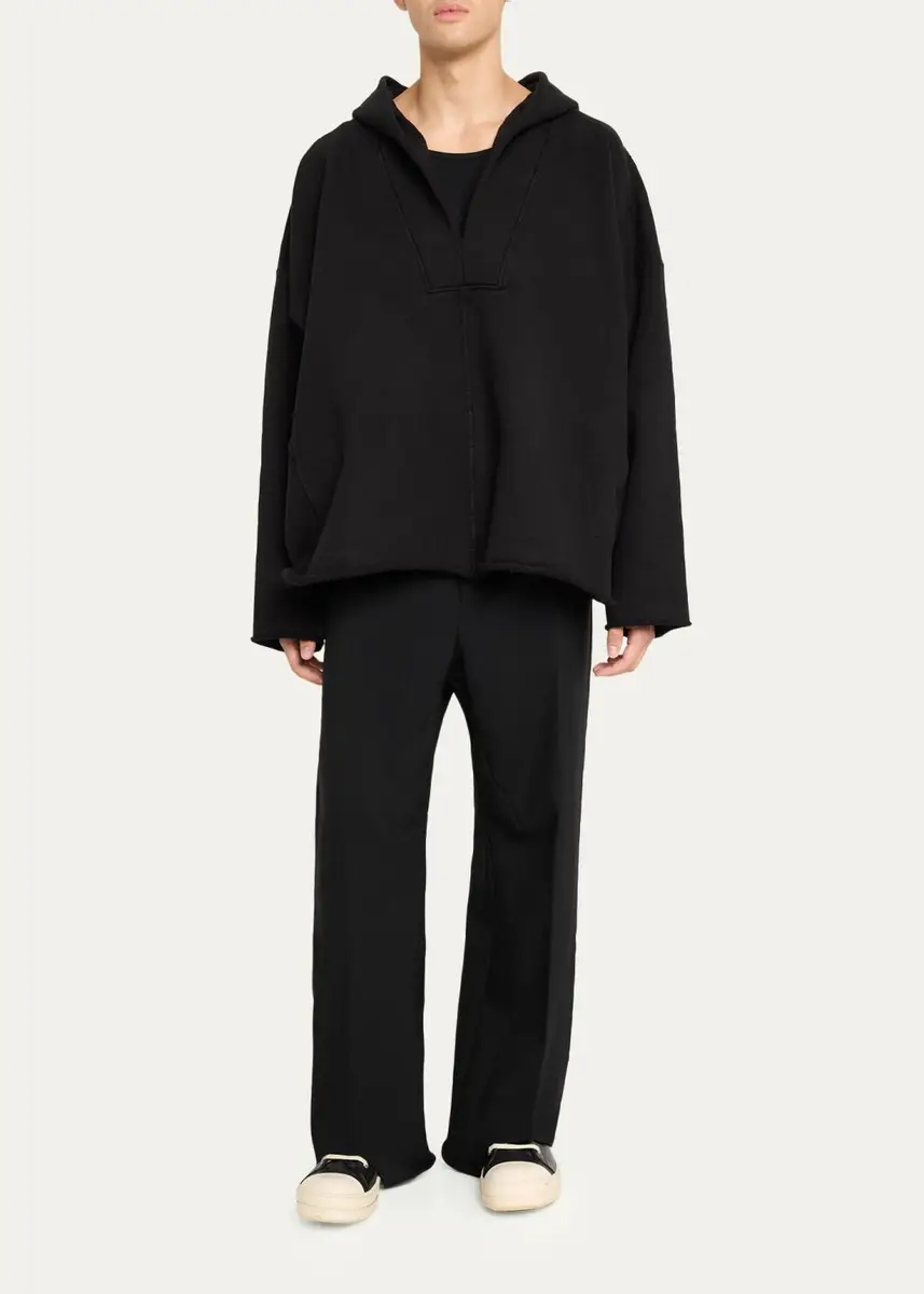 DRKSHDW RICK OWENS Men's Cotton Oversized Kaftan Hoodie | Thumbnail 2 DRKSHDW RICK OWENS Men's Cotton Oversized Kaftan Hoodie | Thumbnail 2