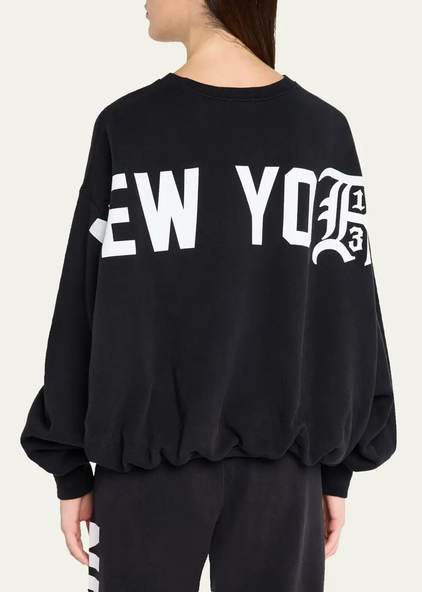 R13 New York Print Balloon-Sleeve Sweatshirt | Thumbnail 3 R13 New York Print Balloon-Sleeve Sweatshirt | Thumbnail 3