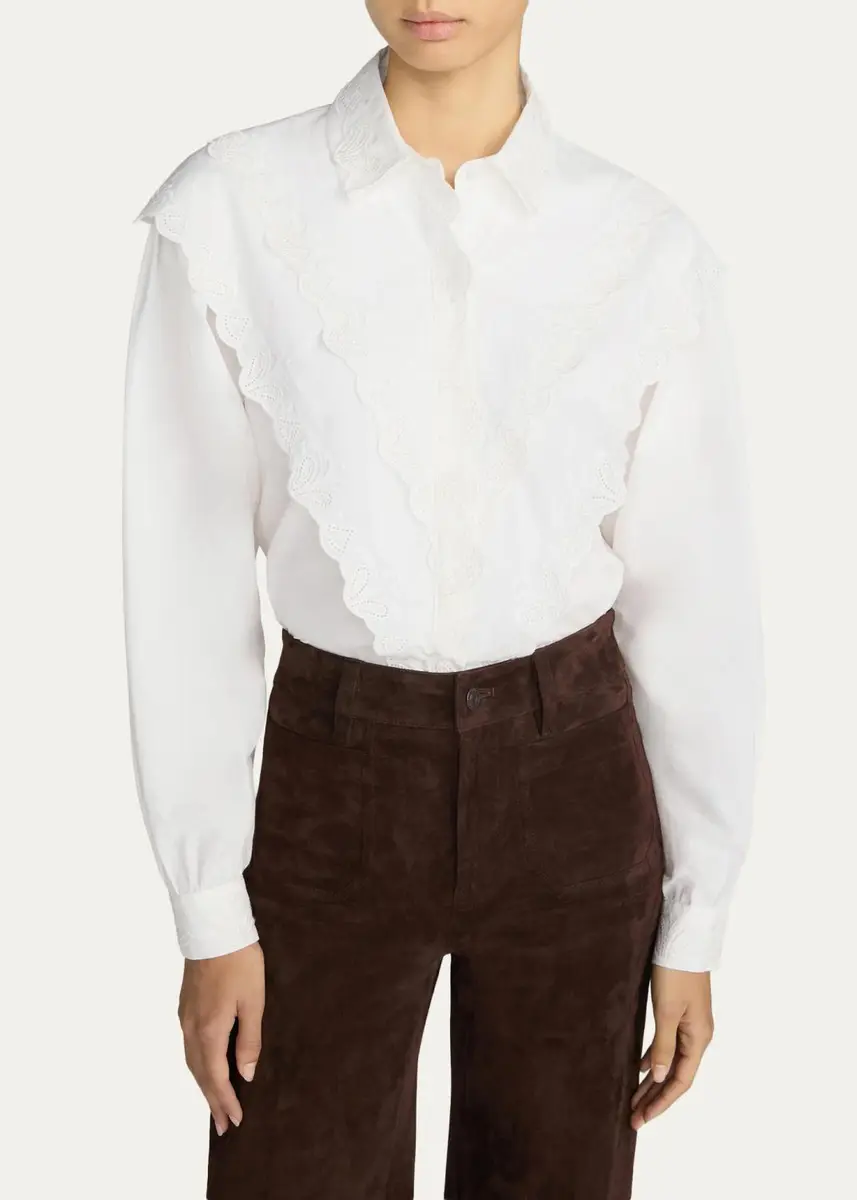 Frame The Poplin Equestrian Shirt | Thumbnail 3 Frame The Poplin Equestrian Shirt | Thumbnail 3