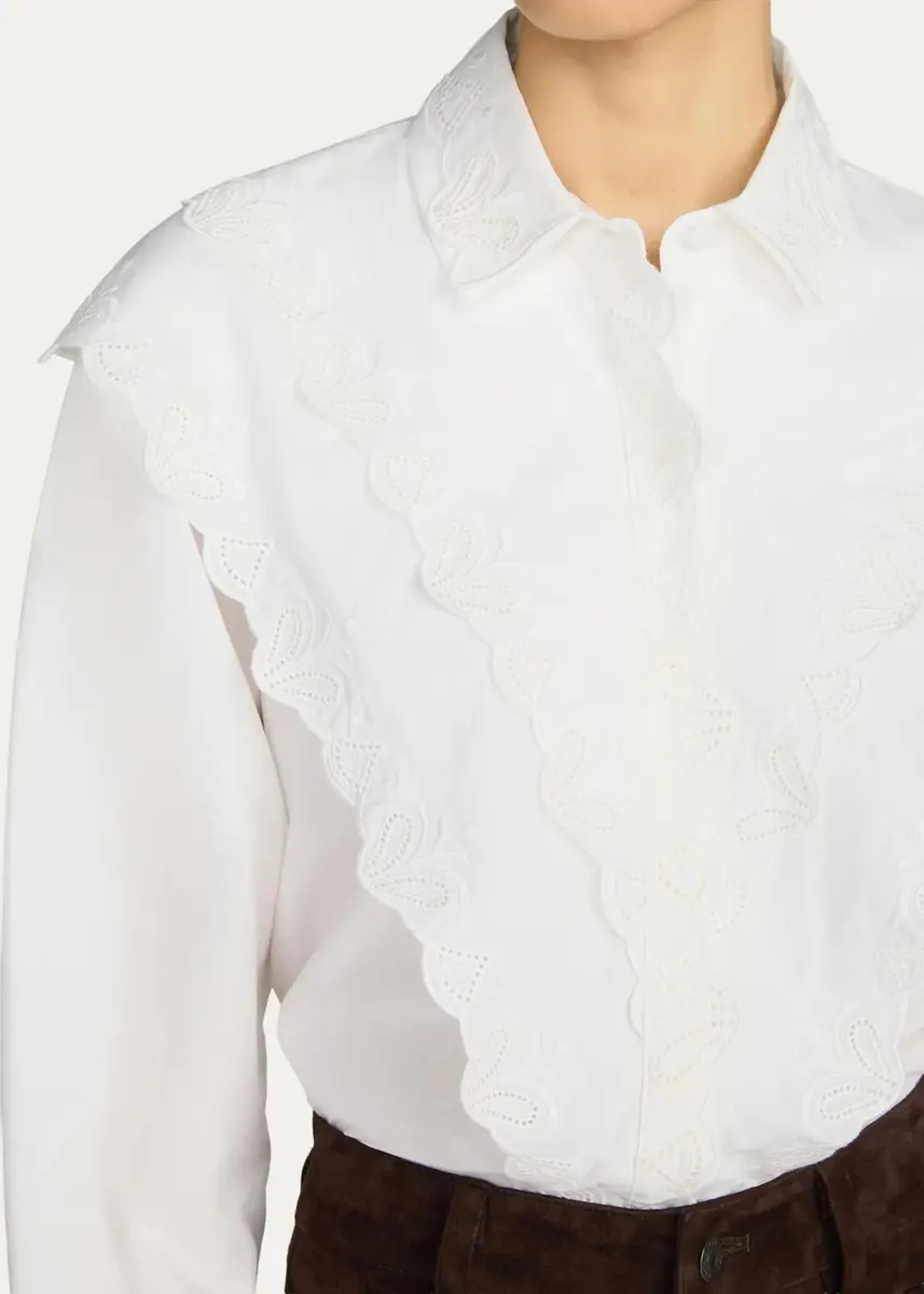 Frame The Poplin Equestrian Shirt | Thumbnail 4 Frame The Poplin Equestrian Shirt | Thumbnail 4
