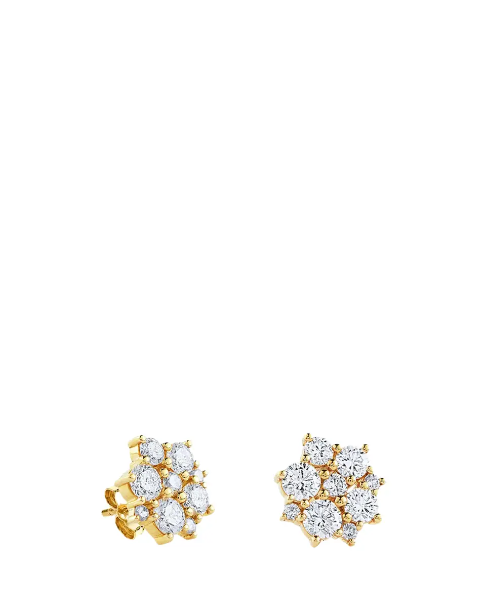 Sydney Evan 14K Yellow Gold Diamond Cocktail Disc Stud Earrings | Thumbnail 2 Sydney Evan 14K Yellow Gold Diamond Cocktail Disc Stud Earrings | Thumbnail 2