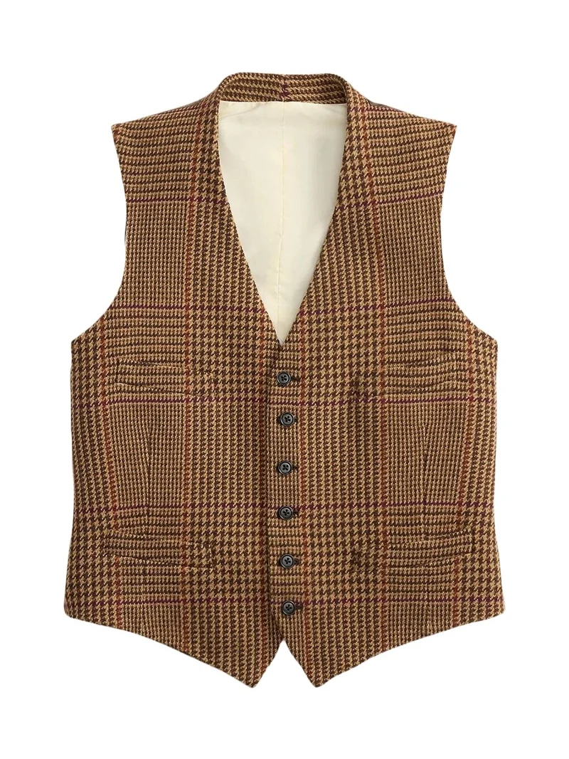 Ralph Lauren Purple Label Men's Hand-Tailored Plaid Wool-Cashmere Vest