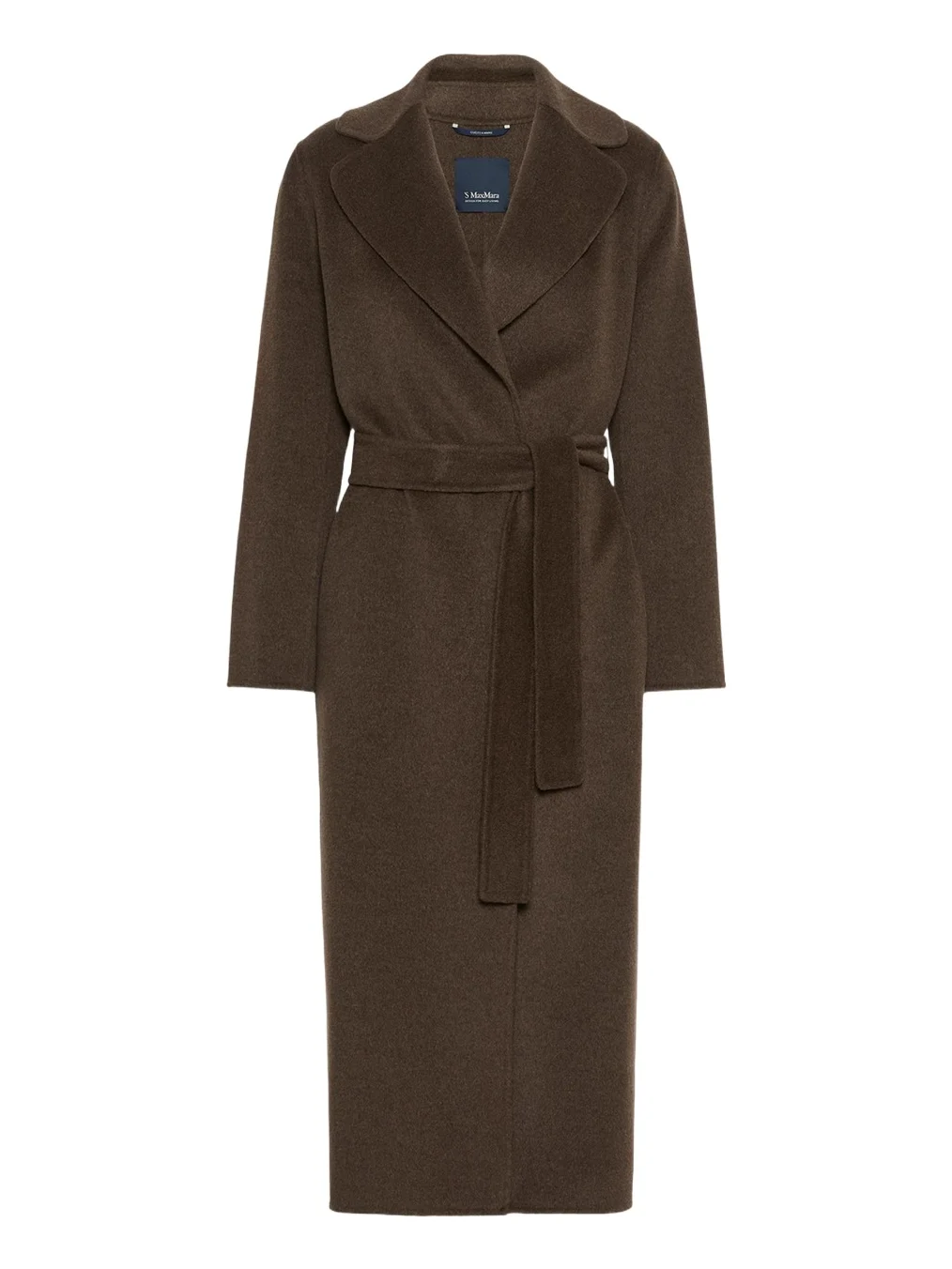 Max Mara Brushed Wool Belted Wrap Coat