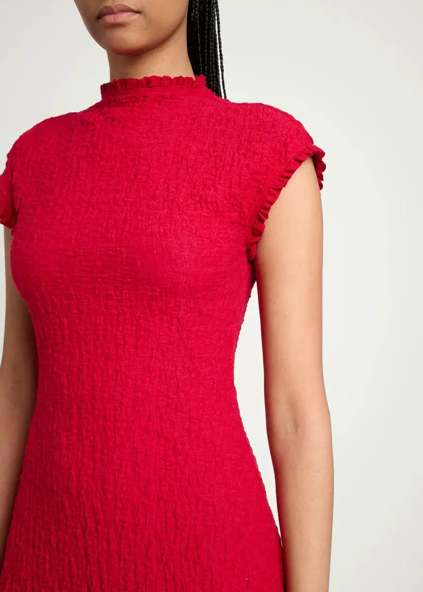 Proenza Schouler White Label Cleo Stretch Jersey Jacquard A-Line Midi Dress | Thumbnail 5