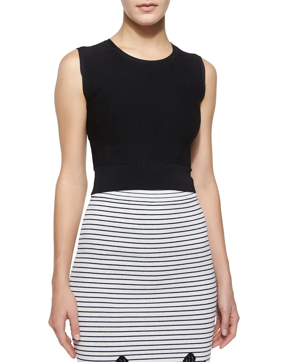 Proenza Schouler White Label Cleo Stretch Jersey Jacquard A-Line Midi Dress | Thumbnail 7