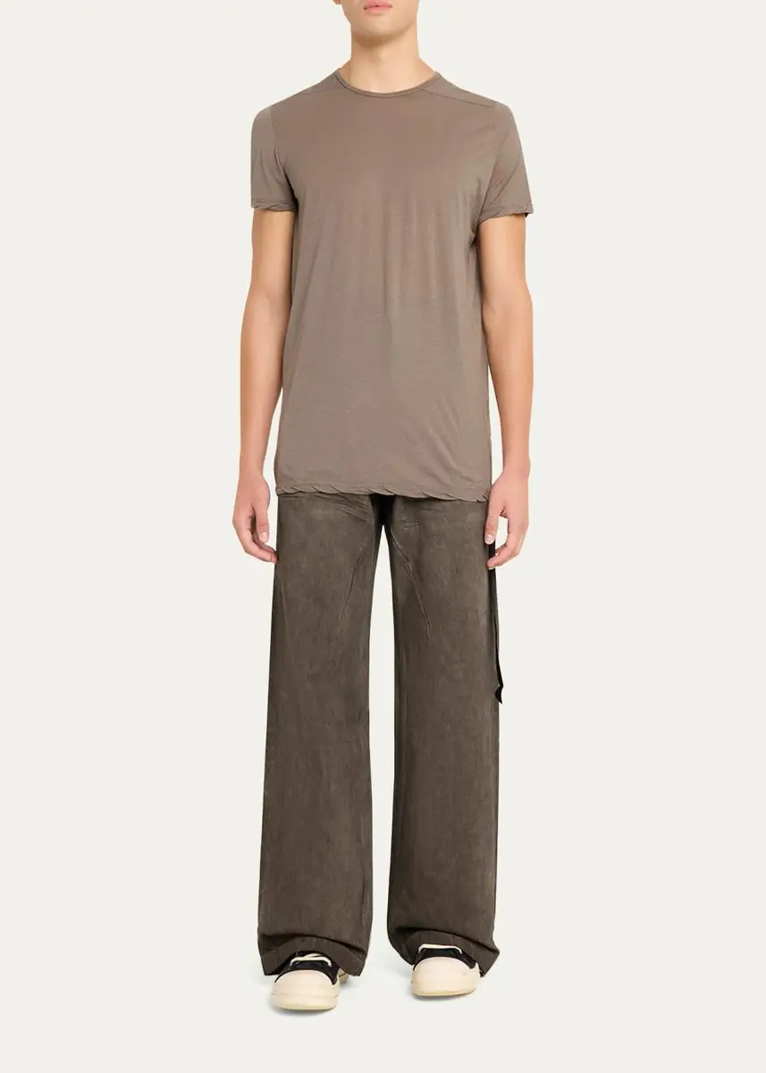DRKSHDW RICK OWENS Men's Cotton Slim Longline Crewneck T-Shirt | Thumbnail 2 DRKSHDW RICK OWENS Men's Cotton Slim Longline Crewneck T-Shirt | Thumbnail 2