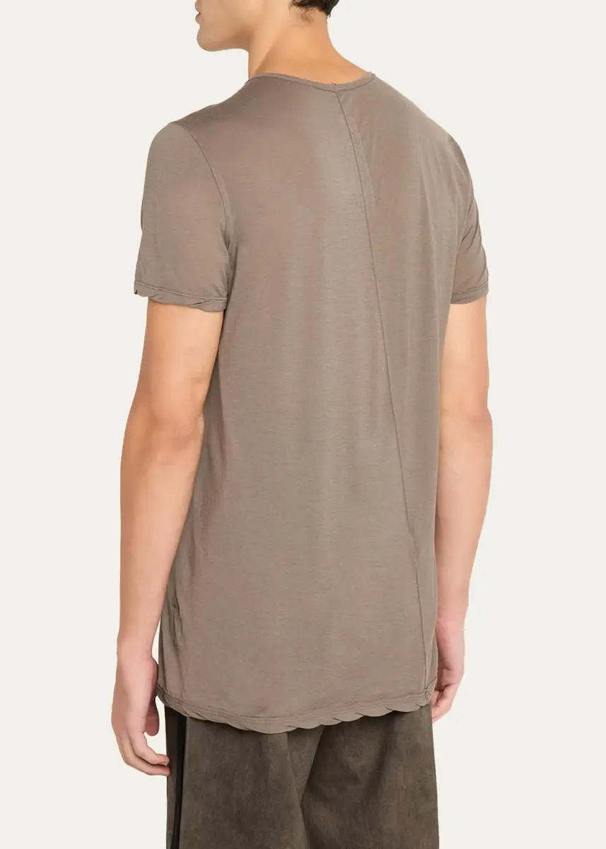 DRKSHDW RICK OWENS Men's Cotton Slim Longline Crewneck T-Shirt | Thumbnail 3 DRKSHDW RICK OWENS Men's Cotton Slim Longline Crewneck T-Shirt | Thumbnail 3