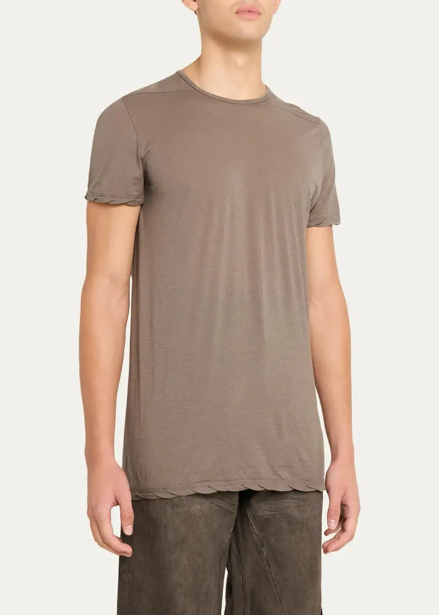 DRKSHDW RICK OWENS Men's Cotton Slim Longline Crewneck T-Shirt | Thumbnail 4 DRKSHDW RICK OWENS Men's Cotton Slim Longline Crewneck T-Shirt | Thumbnail 4