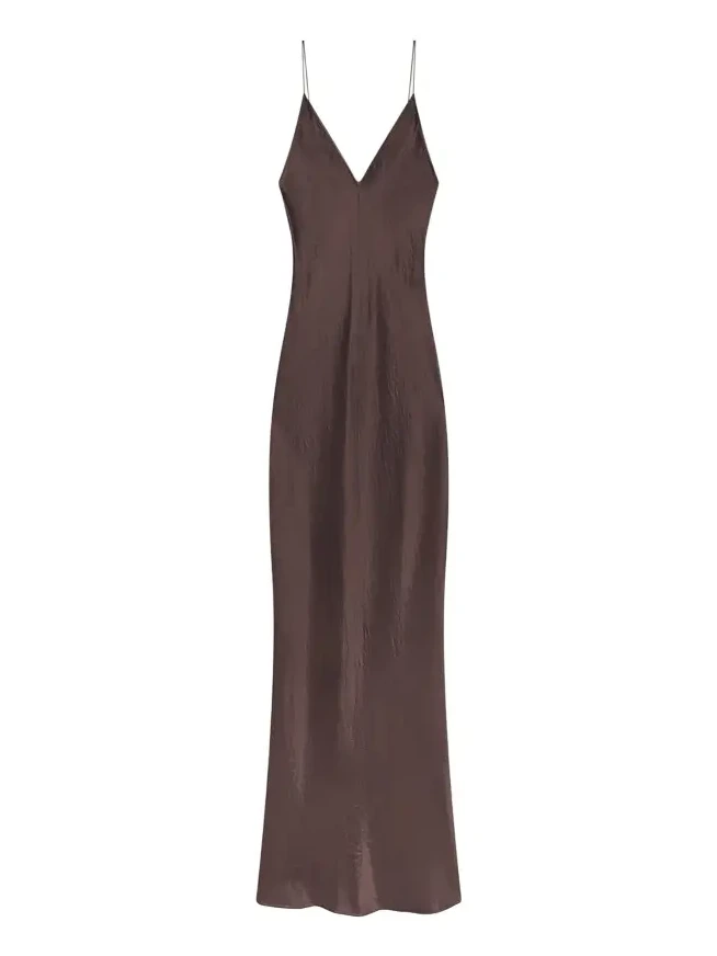 The Textured Satin Maxi Dress The Textured Satin Maxi Dress