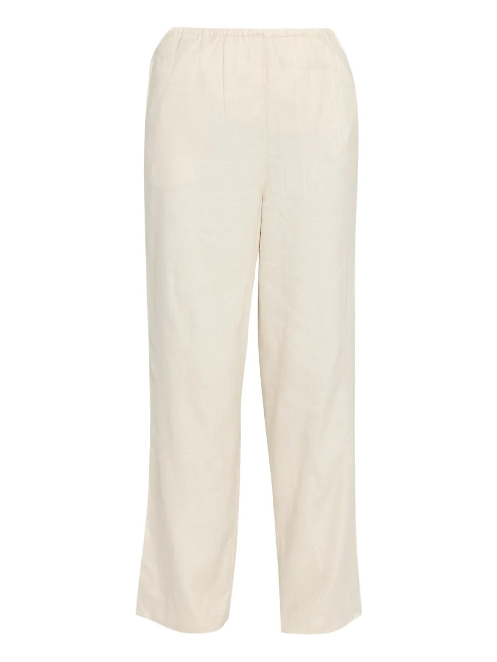 TOTEME Monogram Flannel Straight-Leg Trousers