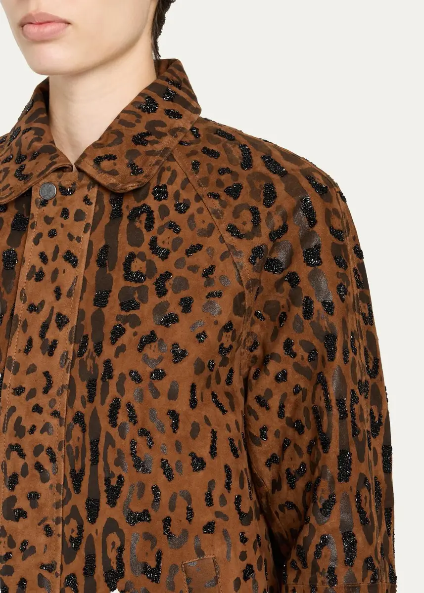 Kobi Halperin Lana Beaded Animal-Print Suede Jacket | Thumbnail 5